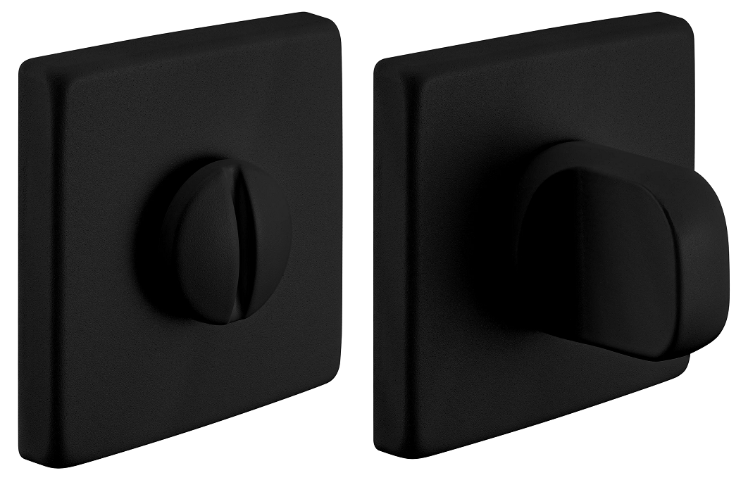 Завертка дверная LUX-WC-S5 NERO-ST, цвет - черный soft-touch фото купить Алматы (Алма-Ата)