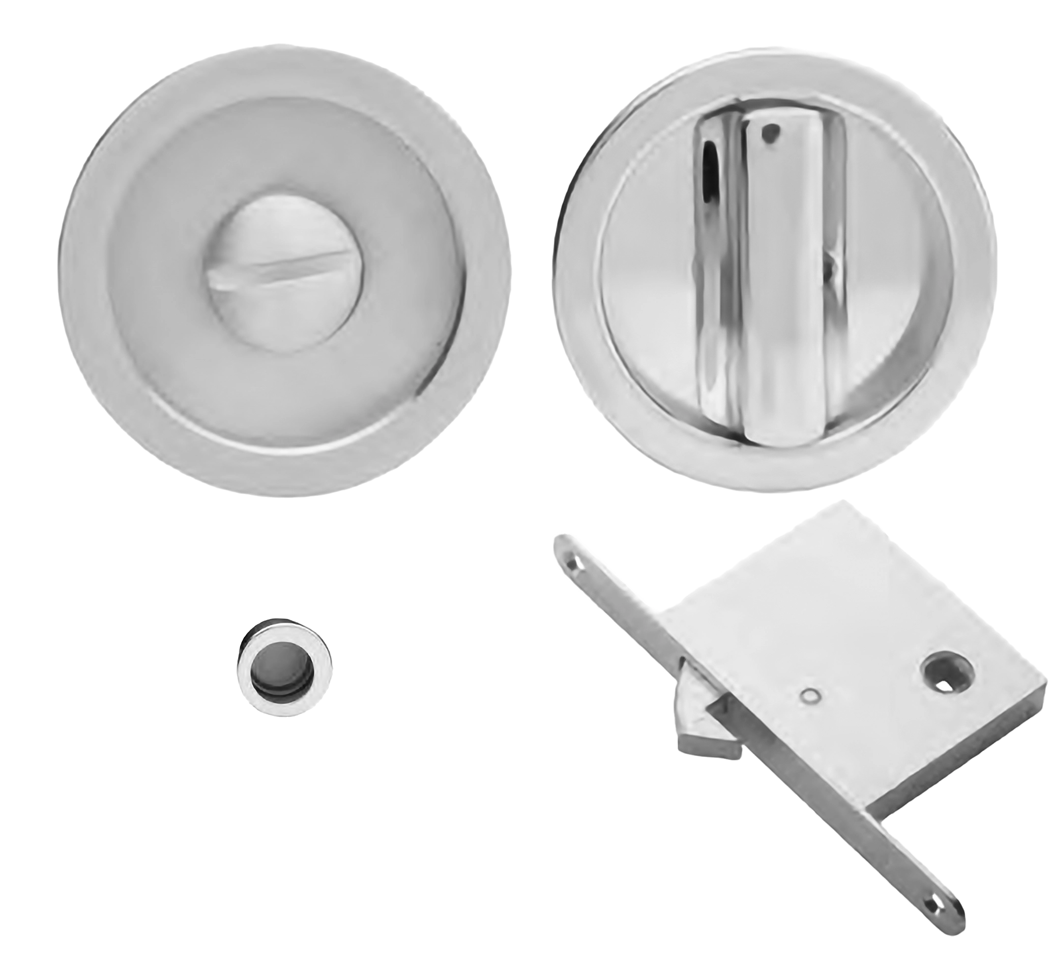 Ручки для раздвижной двери ART.55/B CRO с заверткой WC, пальчиковой ручкой и замком, цвет - хром фото 1 Ручки для раздвижной двери ART.55/B CRO с заверткой WC, пальчиковой ручкой и замком, цвет - хром фото купить Алматы (Алма-Ата)