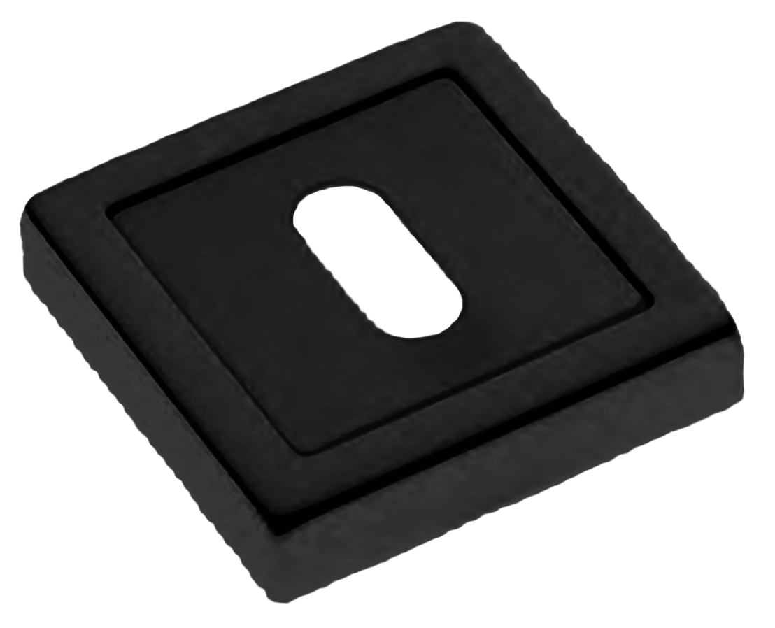Накладка на ключевой цилиндр LUX-FK-S3 NERO на квадратной розетке под ключ буратино, цвет - черный фото купить Алматы (Алма-Ата)