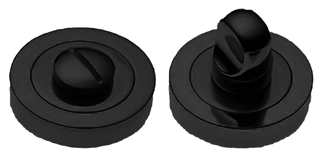 Завертка сантехническая LUX-WC-R4-LU NERO на круглой розетке, цвет  - черный фото купить Алматы (Алма-Ата)