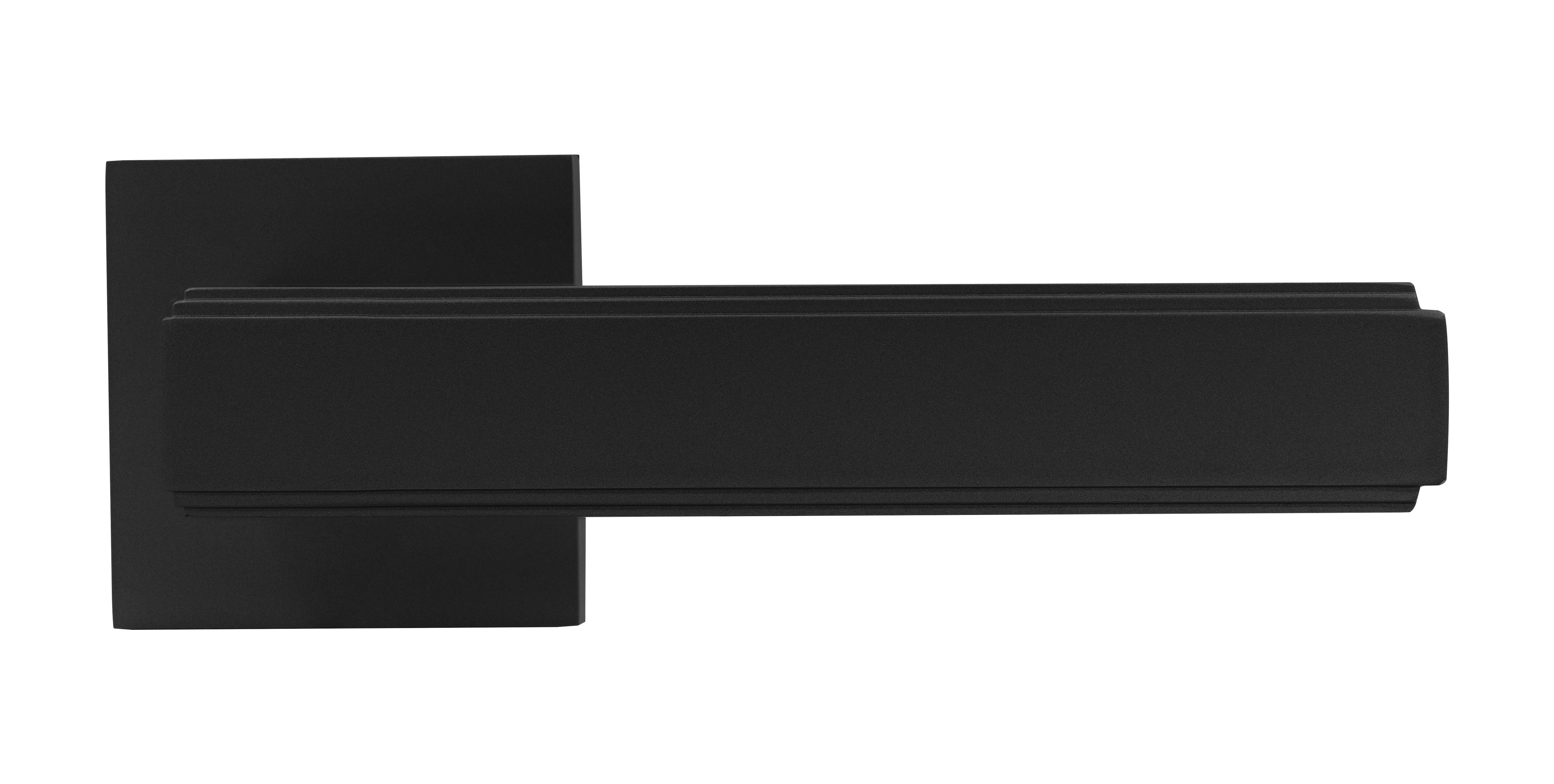 Ручка дверная MH-64-S6 BL STEPS на квадратной розетке 6 мм, цвет черный фото купить в Алматы