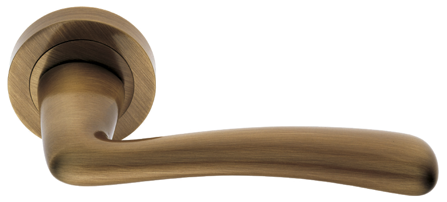 Ручка дверная COCKATOO R2 BGO раздельная на круглой розетке, цвет - матовая бронза фото купить в Алматы