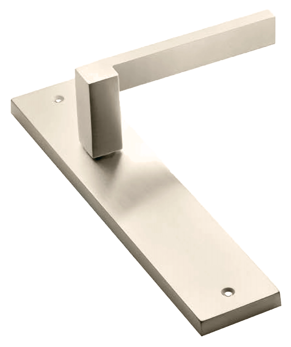 Ручка дверная на планке STONE PL NIS, цвет матовый никель, латунь фото купить в Алматы