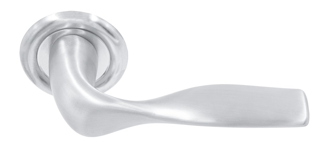 Ручка дверная LVB R7 WF на круглой розетке, цвет Зимняя стужа/Winter Frost фото купить Алматы (Алма-Ата)