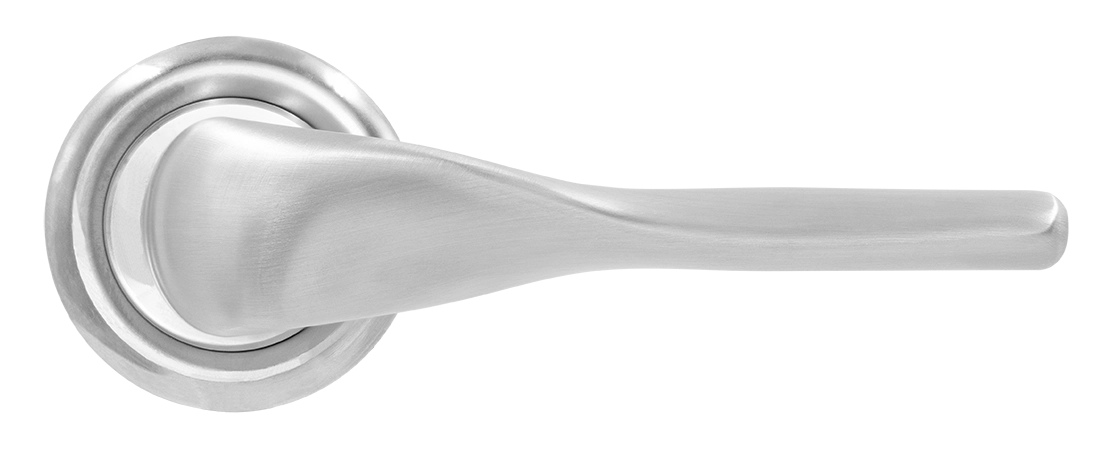 Ручка дверная LVB R7 WF на круглой розетке, цвет Зимняя стужа/Winter Frost фото купить в Алматы