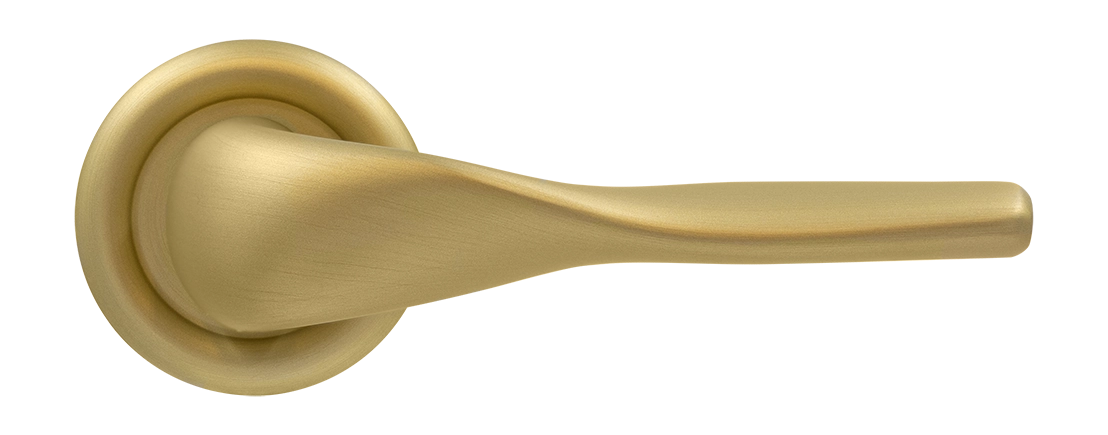 Ручка дверная LVB R7 AH на круглой розетке, цвет Осенний мёд/Autumn Honey фото купить в Алматы