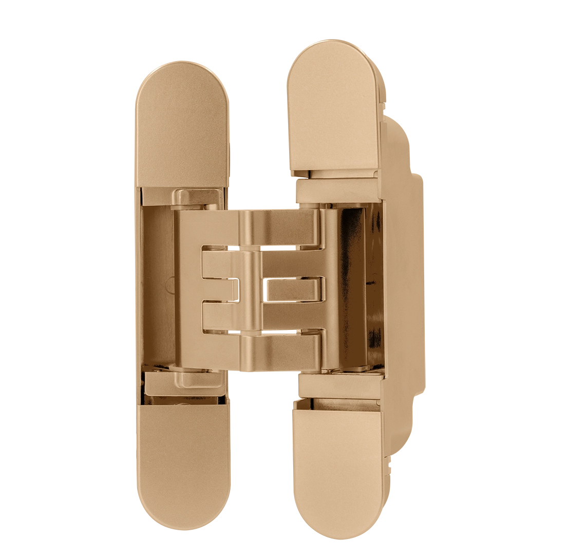 Петля скрытая CH-01 FTG врезная с 3D-регулировкой вес полотна до 60 кг, цвет матовое итальянское золото фото купить в Алматы