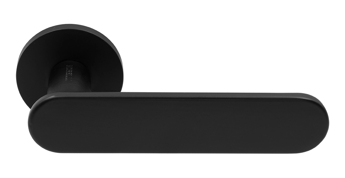 Ручка дверная MH-65-R6 R6 SEMPIONE BL на круглой розетке, цвет черный фото купить Алматы (Алма-Ата)