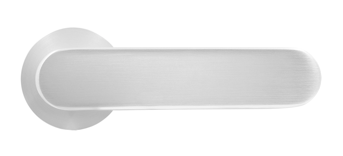 Ручка дверная MH-65-R6 SEMPIONE SC на круглой розетке, цвет матовый хром фото купить в Алматы