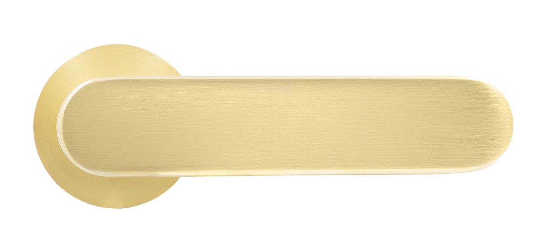 Ручка дверная MH-65-R6 SEMPIONE MSG на круглой розетке, цвет матовое сатинированное золото фото купить в Алматы