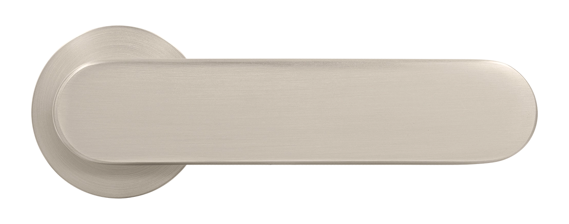 Ручка дверная MH-65-R6 SEMPIONE MSN на круглой розетке, цвет матовый сатинированный никель фото купить в Алматы