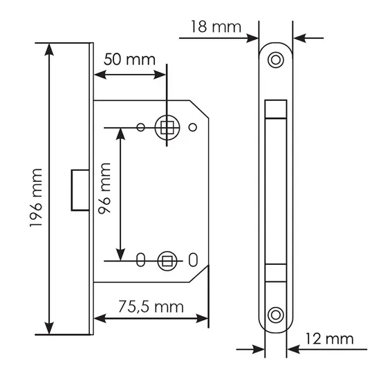 Комплект дверных ручек MH-46 SC/W-S55 + завертка сантехническая MH-WC-S55 SC/CP + защёлка бесшумная 1895P SC + петли врезные универсальные MSN 100X70X2.5-4BB SC (2шт), цвет хром фото morelli Алматы