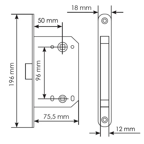 Комплект дверных ручек MH-54-S6 BL с заверткой MH-WC-S6 BL + замок M1895 BL, цвет черный фото дверная фурнитура Алматы (Алма-Ата)