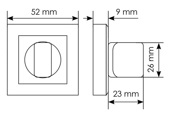 Комплект дверных ручек MH-28 BL-S с заверткой MH-WC-S BL, цвет черный  фотомореллиАлматы (Алма-Ата)