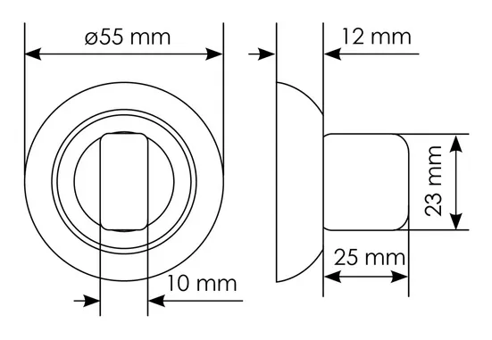 Комплект дверных ручек MH-03 BL с заверткой MH-WC BL + магнитный замок M1895 BL, цвет черный  фото дверная фурнитура Алматы (Алма-Ата)