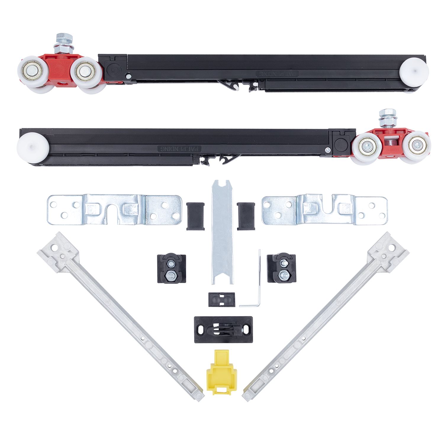 Комплект роликов ECO SLIDING SET 3 80kg NEW, двойной доводчик, дверь до 80кг фото купить Алматы (Алма-Ата)