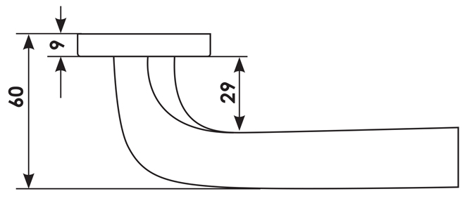 Ручка дверная COMETA R5 NIS раздельная на круглой розетке, цвет - матовый никель, ЦАМ фото фурнитура Алматы (Алма-Ата)