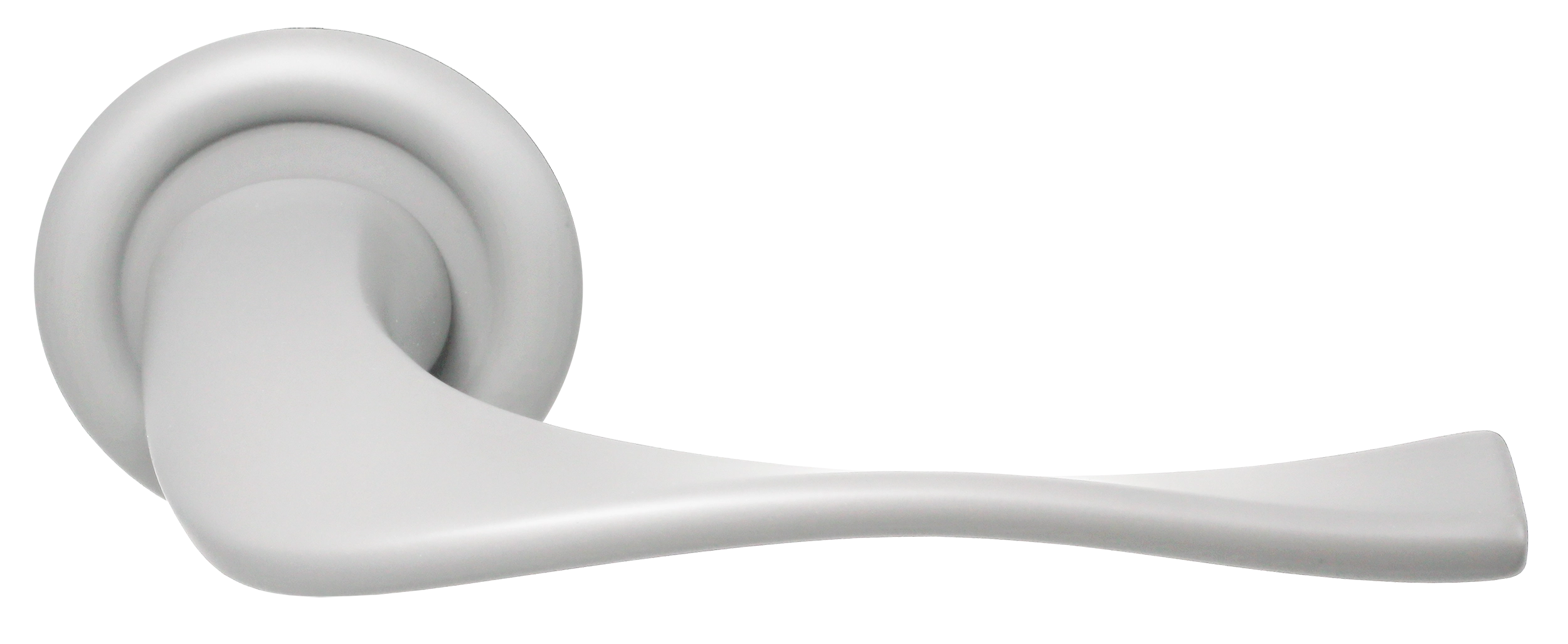 Ручка дверная SKYSCRAPER R7 SSW на круглой розетке, цвет Стокгольмский снегопад/Stockholm Snowfall фото купить Алматы (Алма-Ата)