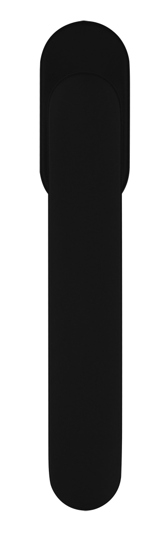 Ручка оконная LE BOAT W1 NERO-ST на прямоугольной розетке, цвет черный soft-touch, латунь фото купить в Алматы