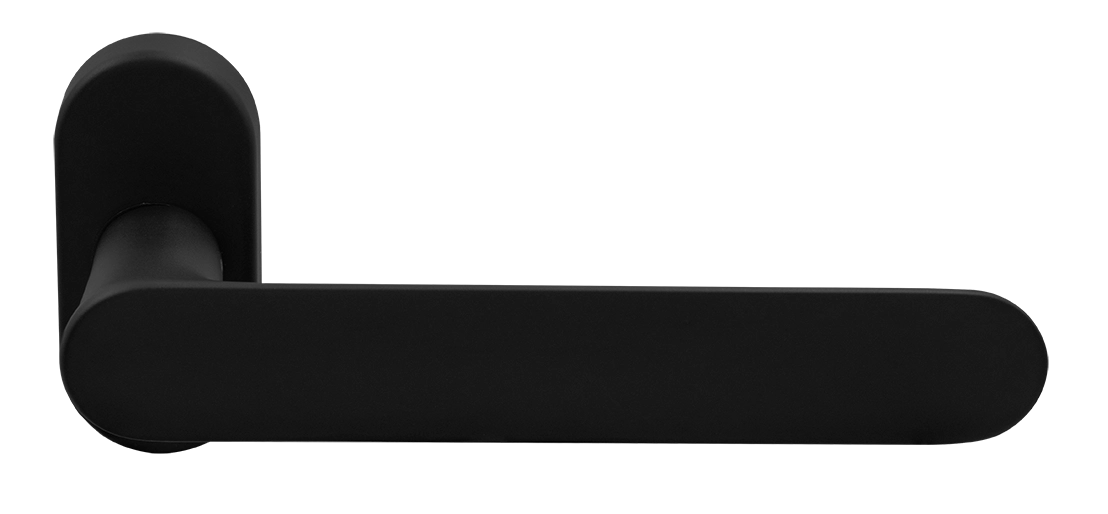 Ручка оконная LE BOAT W1 NERO-ST на прямоугольной розетке, цвет черный soft-touch, латунь фото morelli Алматы