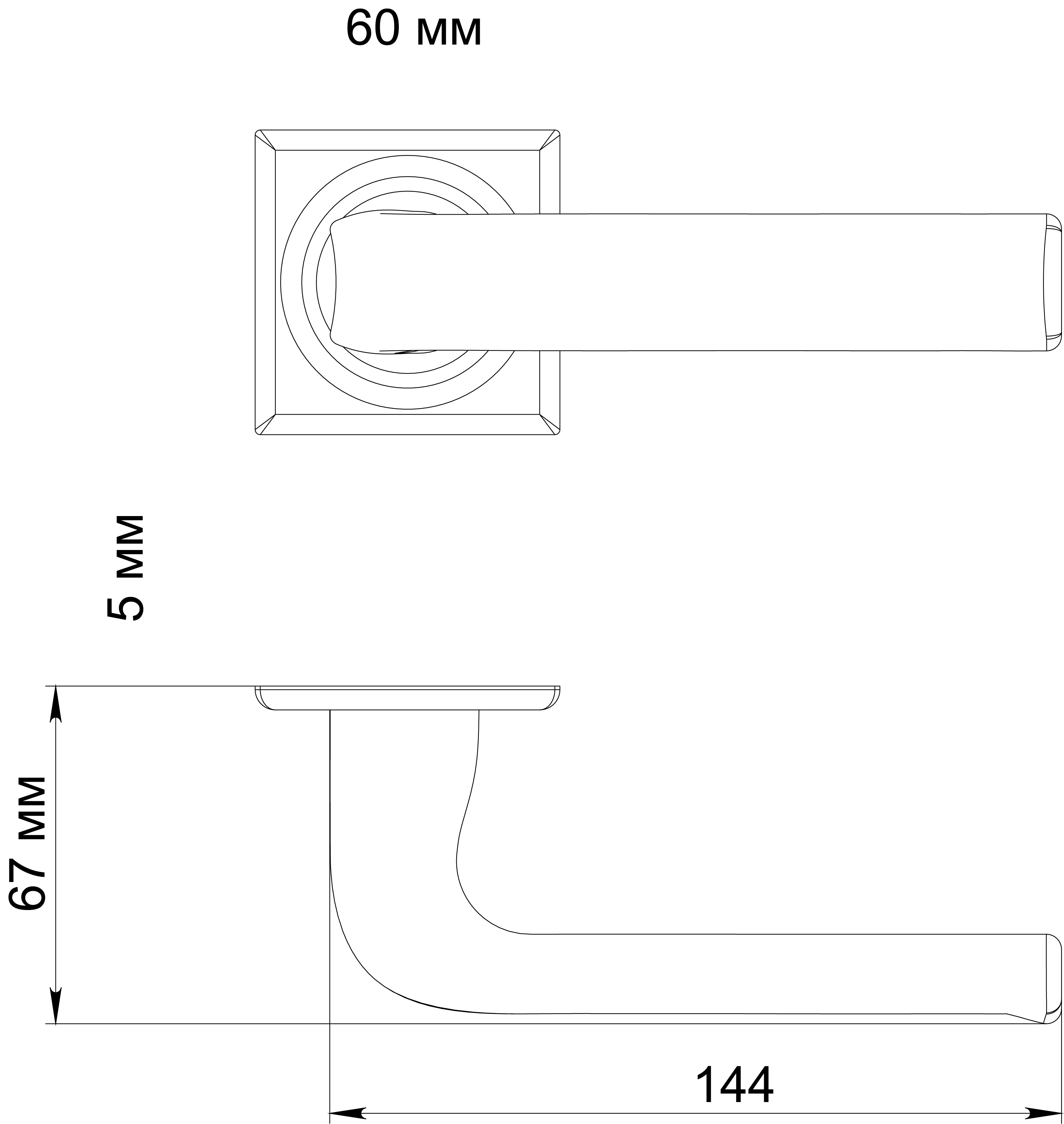 Ручка дверная THE BUS STATION S7 WF на квадратной розетке, цвет Зимняя стужа/Winter Frost фото фурнитура Алматы (Алма-Ата)