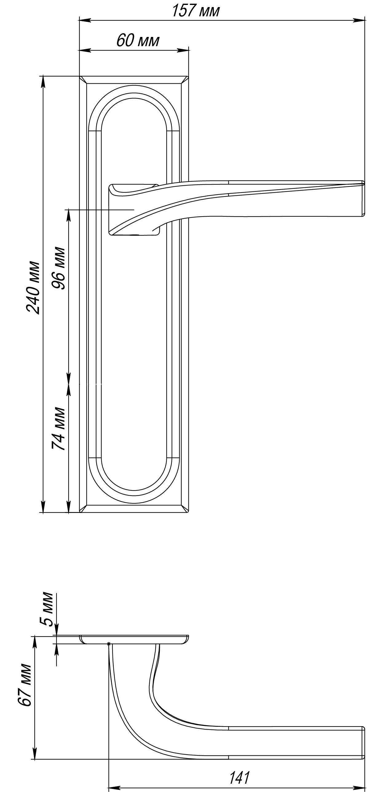 Ручка дверная WD CONCERT HALL PLS AH на планке, цвет Осенний мёд/Autumn Honey фото фурнитура Алматы (Алма-Ата)