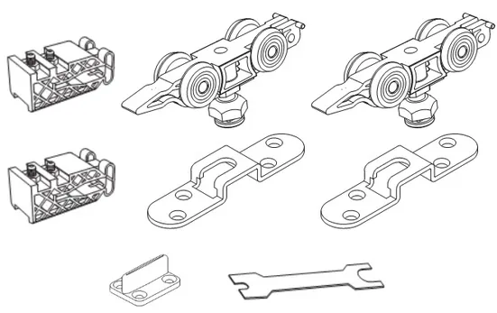 STABLE SET V-2 160KG, комплект ролики-стопор 160кг фото купить Алматы (Алма-Ата)