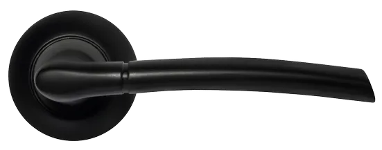 ПИЗА, ручка дверная MH-06 BL, цвет - черный фото купить в Астане