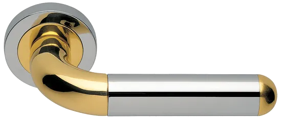 GAVANA R2 COT, ручка дверная, цвет - глянцевый хром/золото фото купить Алматы (Алма-Ата)