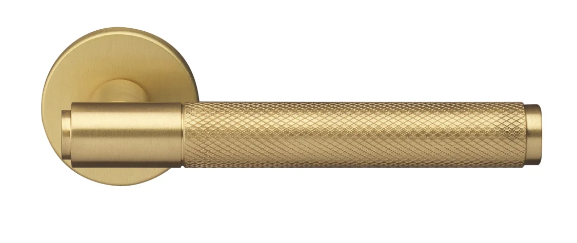 BRIDGE R6 OSA, ручка дверная с усиленной розеткой, цвет -  матовое золото фото купить Астана