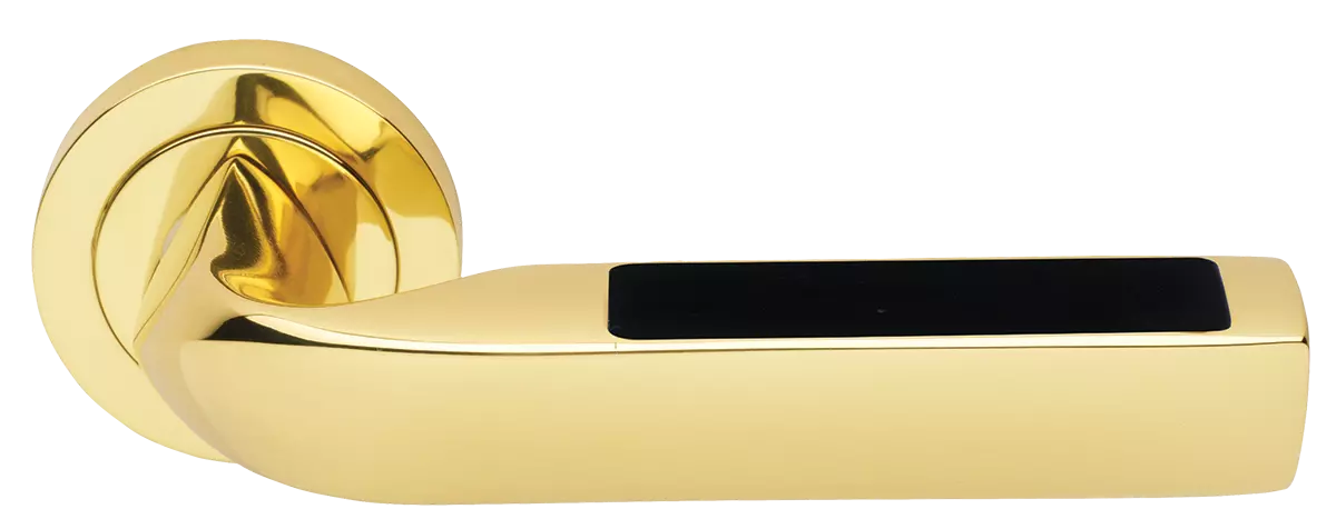MATRIX-2 R2 OTL/NERO, ручка дверная, цвет -  золото/черный фото купить Астана