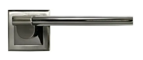 AGBAR, ручка дверная MH-21 SN/BN-S, на квадратной накладке, цвет - бел. никель/черн. никель фото купить в Астане