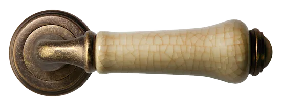 UMBERTO, ручка дверная MH-41-CLASSIC OMB/CH, цвет-старая мат.бронза/шампань фото купить в Астане
