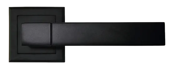 FUKOKU, ручка дверная на квадратной накладке MH-28 BL-S, цвет - черный фото купить в Астане