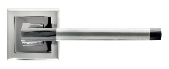 Ручка дверная PANTS MH-35 SN/BN-S раздельная на квадратной розетке, цвет бел.никель/черн. никель, ЦАМ Light фото купить в Алматы