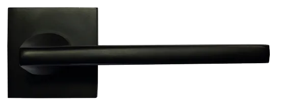 KAFFEE, ручка дверная на квадратной накладке MH-50-S6 BL, цвет - черный фото купить в Астане