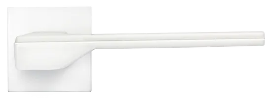 PIERRES, ручка дверная на квадратной накладке MH-49-S6 W, цвет - белый фото купить в Астане