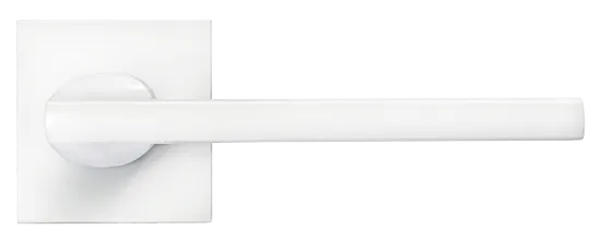 KAFFEE, ручка дверная на квадратной накладке MH-50-S6 W, цвет - белый фото купить в Астане