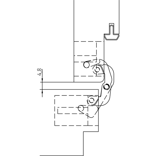 HH-19 B, скрытая петля, цвет - черный фото дверная фурнитура Алматы (Алма-Ата)