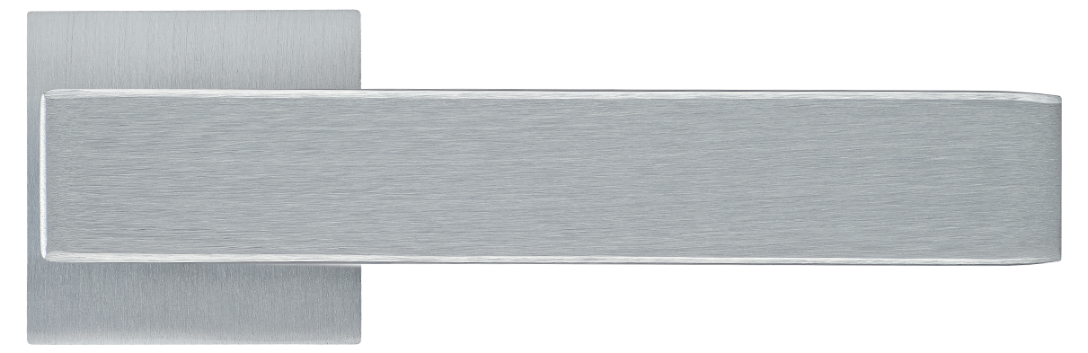 LOT ручка дверная  на квадратной розетке 6 мм, MH-56-S6 SSC, цвет - супер матовый хром фото #2