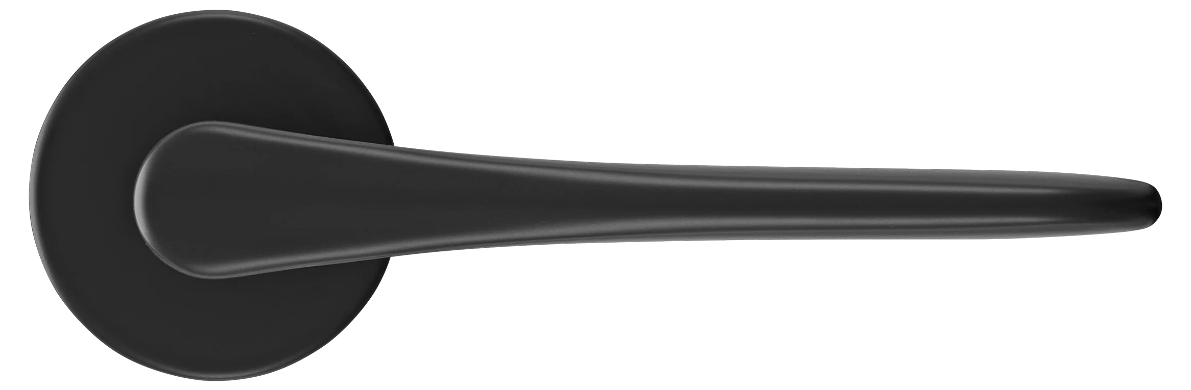 AULA R5 NERO, ручка дверная на розетке 7мм, цвет -  черный фото купить в Астане