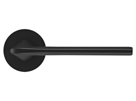 Ручка дверная "OAKA" на круглой розетке 6 мм, MH-61-R6 BL, цвет - чёрный фото купить в Астане