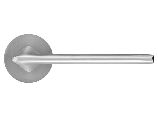 Ручка дверная "OAKA" на круглой розетке 6 мм, MH-61-R6 MSC цвет - мат. сатинированный хром фото купить в Астане
