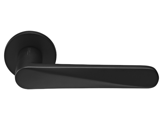 CAYAN - ручка дверная  на круглой розетке 6 мм, MH-58-R6 BL,  цвет - чёрный фото купить Астана