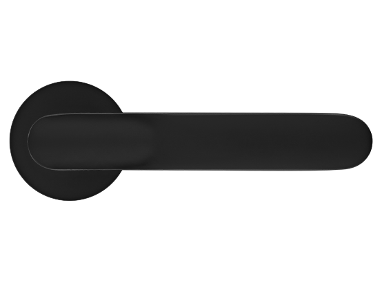 GARAK  ручка дверная на круглой розетке 6 мм, MH-59-R6 BL, цвет - чёрный фото купить в Астане